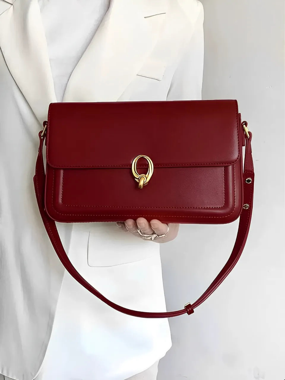 Bolsa Feminina de Ombro em couro PU Sofisticada - Mirna