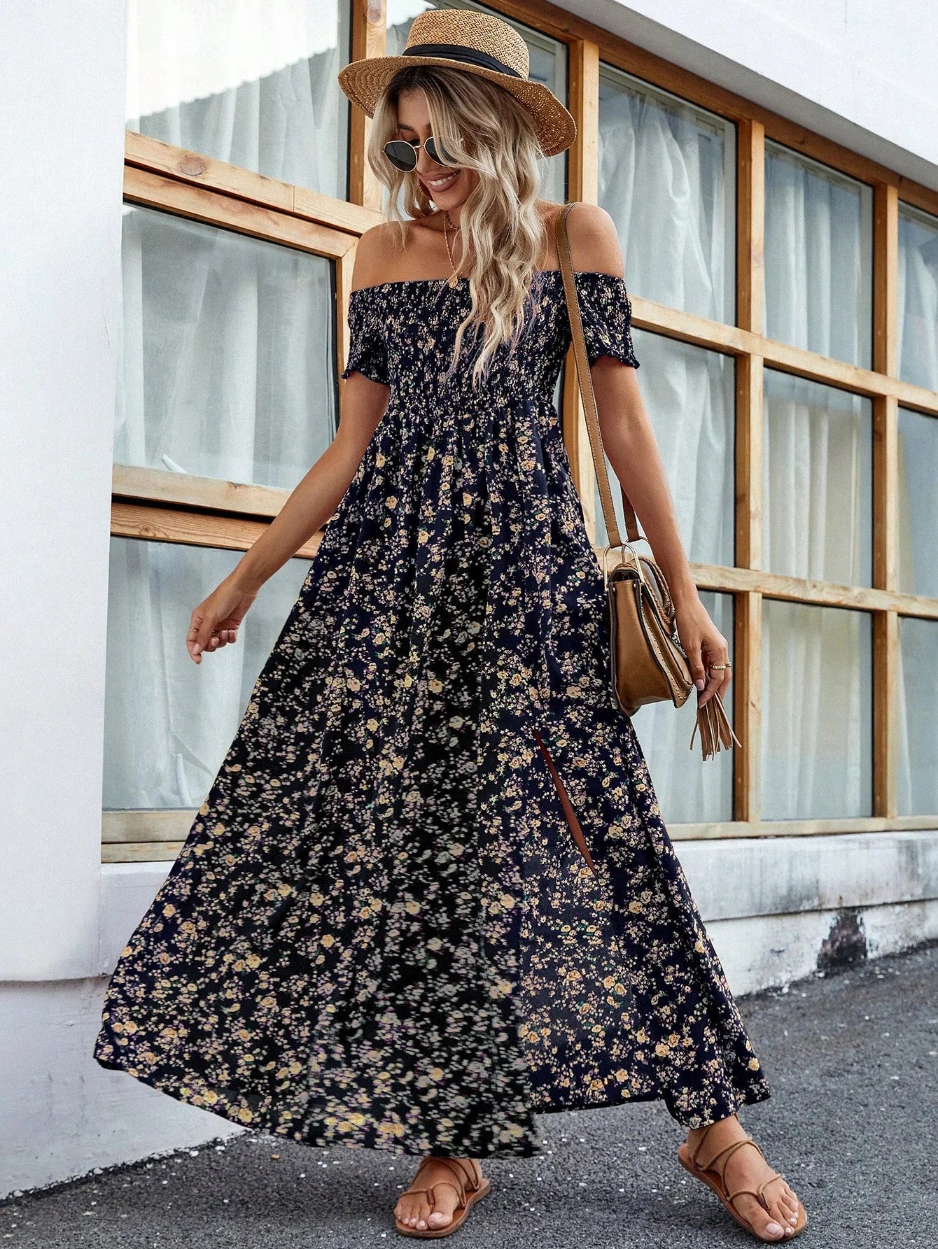 Vestido Longo Ombro a Ombro Lily