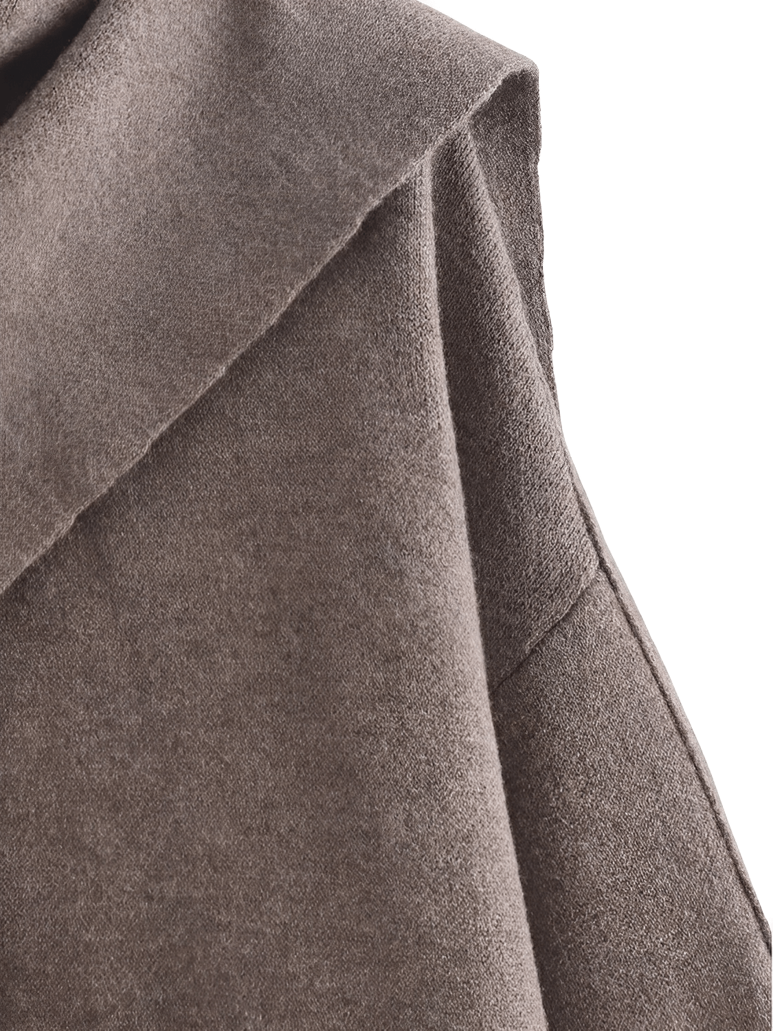 Casaco Poncho Assimétrico  com Gola Lenço – Alana
