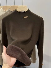 Suéter Feminino Peluciado de Algodão com Gola Alta Aconchegante – Nancy