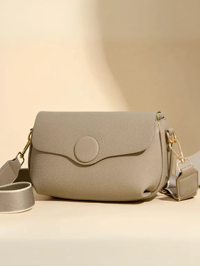 Bolsa Feminina Tiracolo com Alça Larga e Bolsos com Zíper – Jasmin
