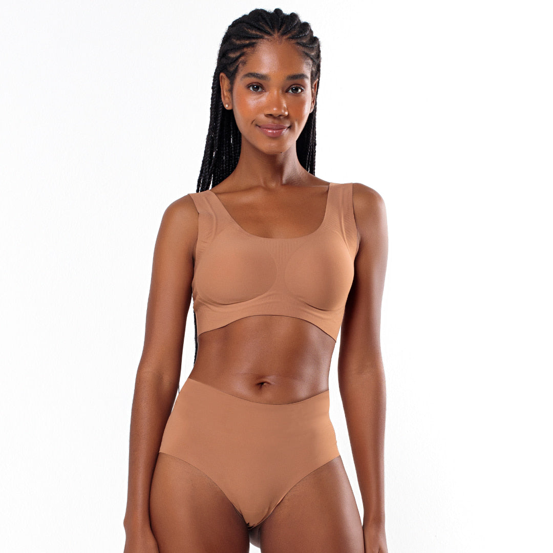 Kit Top e Calcinha Cós Alto Segunda Pele Skin UP - Exclusivo