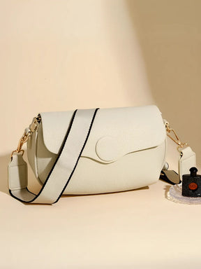 Bolsa Feminina Tiracolo com Alça Larga e Bolsos com Zíper – Jasmin