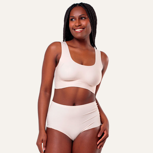 Kit Top e Calcinha Cós Alto Segunda Pele Skin UP - Exclusivo