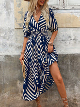 Vestido Longo Casual com Estampa Geométrica